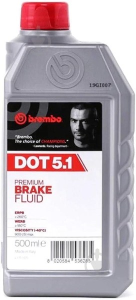 Гальмівна рідина BREMBO DOT-5.1 0,5 л (BML05005) - фото 1