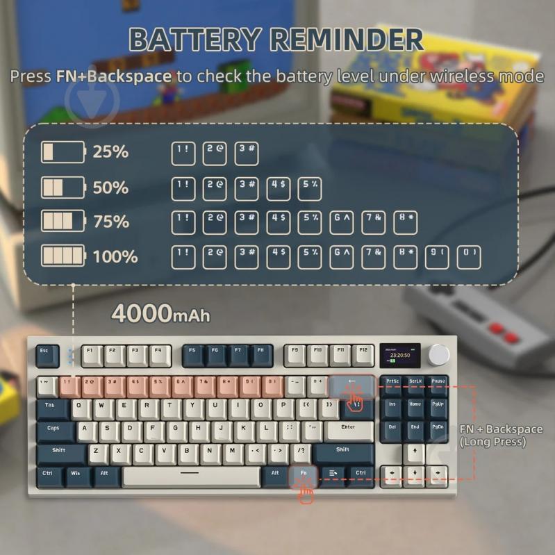 Клавиатура игровая attack shark (K86RB_AS) grey - фото 8