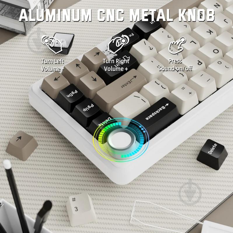 Клавиатура игровая attack shark (X66CW_AS) white - фото 4