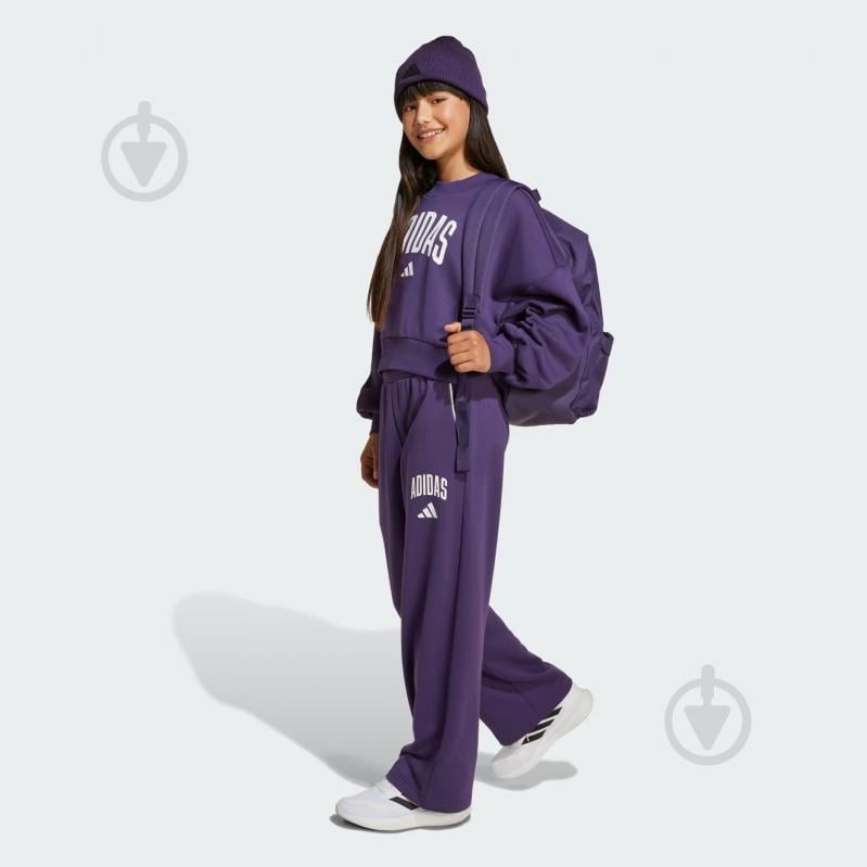 Брюки Adidas JG CLGT W PNT JV7373 р. 14-15YRS фиолетовый - фото 5