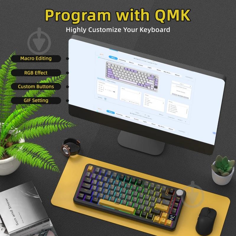 Клавиатура игровая attack shark (X85PROSB_AS) black - фото 7