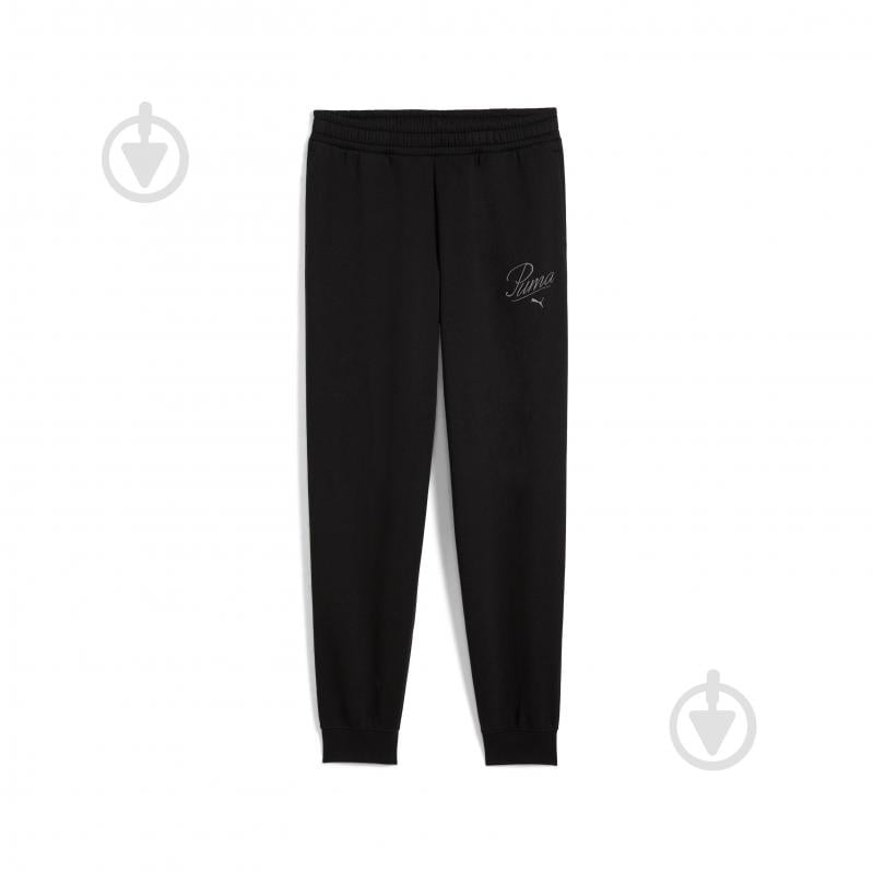 Брюки Puma ESS SCRIPT Sweatpants FL G 68872901 р. 140 черный - фото 1