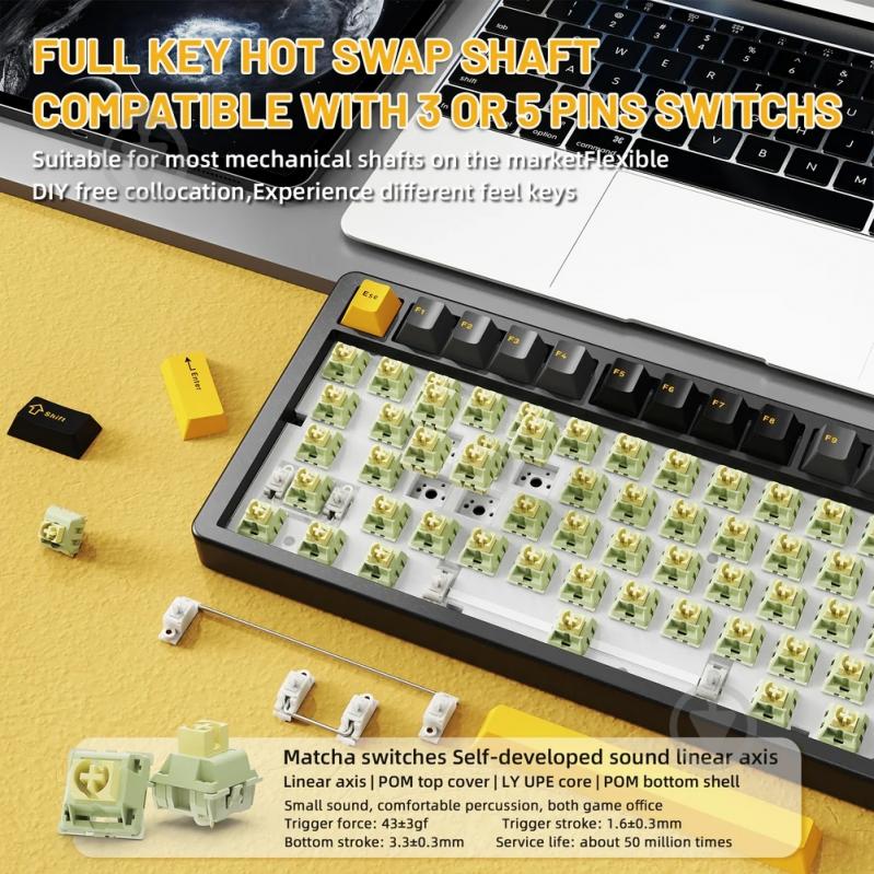 Клавиатура игровая attack shark (X86SB_AS) black - фото 8