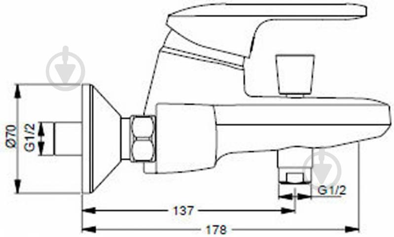 Змішувач для ванни Ideal Standard Playa B9293AA - фото 3