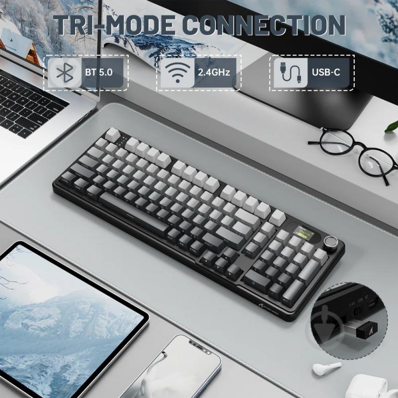Клавиатура игровая attack shark (X98PROMN_AS) black - фото 4