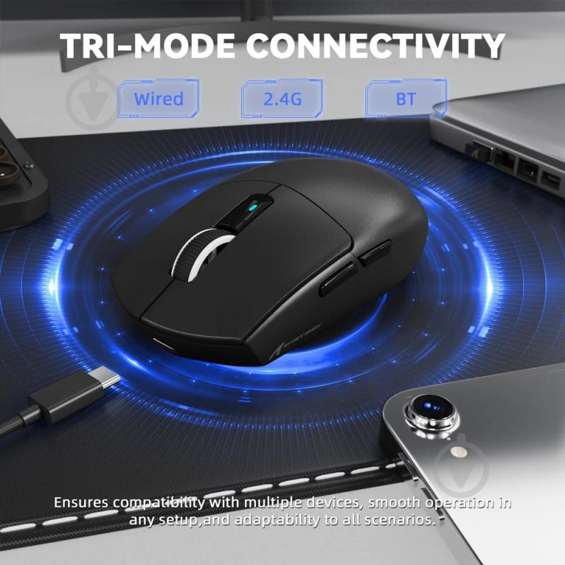 Мышь attack shark G3 PRO Wireless/Bluetooth black (G3PROB_AS) - фото 3