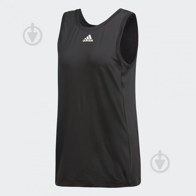 Майка Adidas 2WAY 3S TIE TNK DX7556 р.XS черный - фото 1