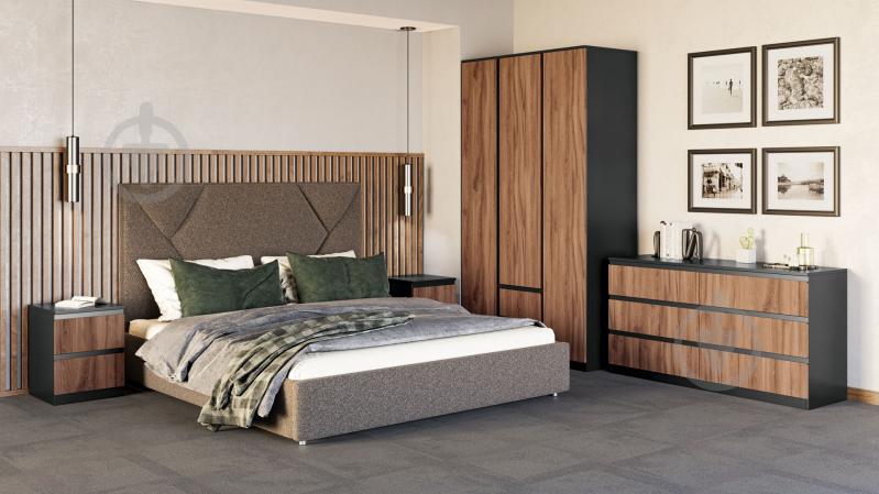 Комод Світ Меблів Фрида 3Ш+3Ш 1400x745x420 мм черный - фото 3