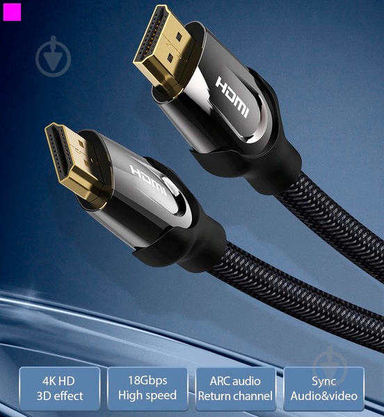 Кабель Vention HDMI-HDMI v2.0 2 м черный (VAA-B05-B200) - фото 4
