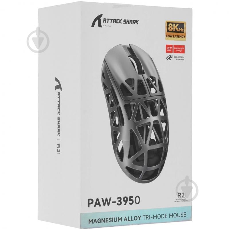 Мышь attack shark R2 Wireless/Bluetooth grey (R2SGR_AS) - фото 6