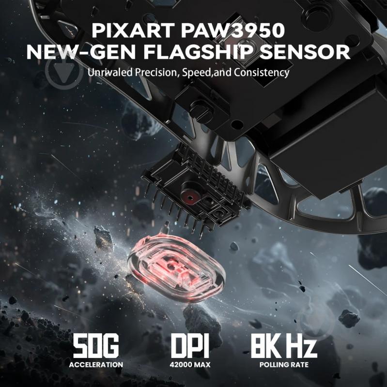 Мышь attack shark R2 Wireless/Bluetooth grey (R2SGR_AS) - фото 8