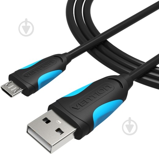 Кабель Vention USB-A 2.0 - microUSB B 1 м черный (VAS-A04-B100-N) - фото 2 Кабель Vention USB-A 2.0 - microUSB B 1 м черный (VAS-A04-B100-N) - фото 2