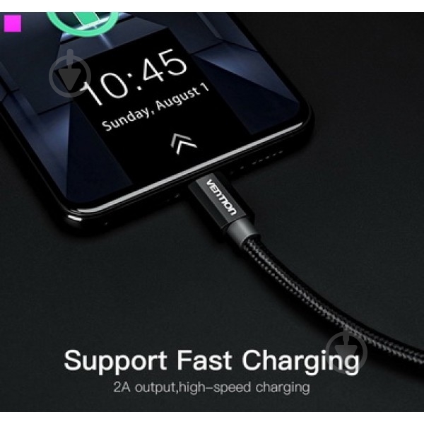 Кабель Vention USB-A 2.0 - microUSB B 1 м черный (CADBG) - фото 4