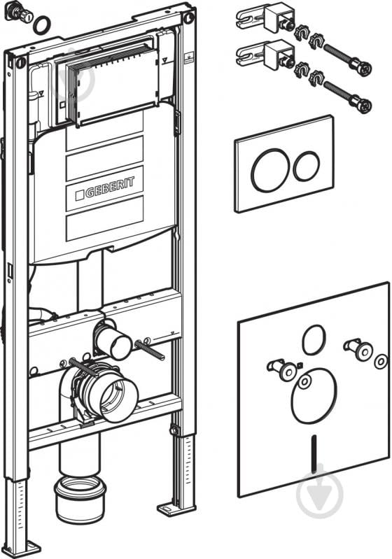 Комплект інсталяції Geberit для подвесного унитаза Duofix SIGMA 111.301.KJ.5 - фото 2