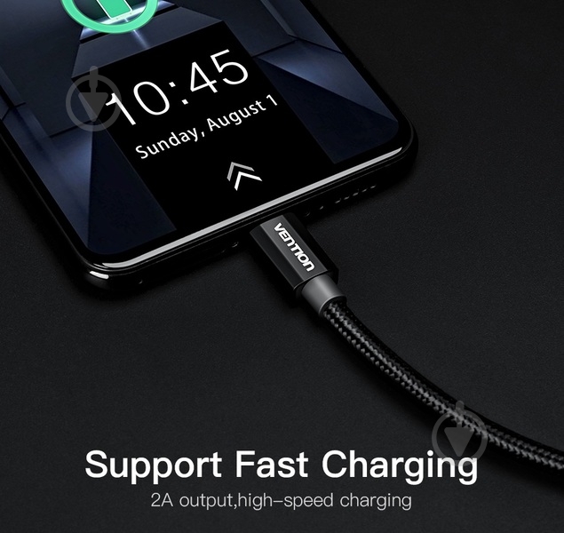 Кабель Vention USB-A 2.0 - microUSB B, 2 м черный (CADBH) - фото 3 Кабель Vention USB-A 2.0 - microUSB B, 2 м черный (CADBH) - фото 3