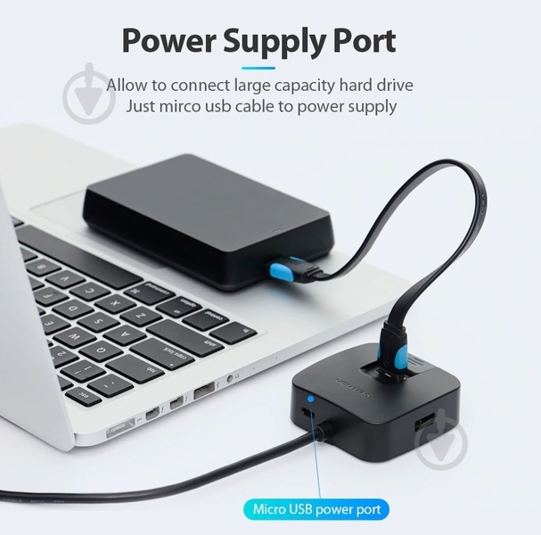 Концентратор Vention 4-Port USB 3.0 0.5 м (CHBBD) - фото 2
