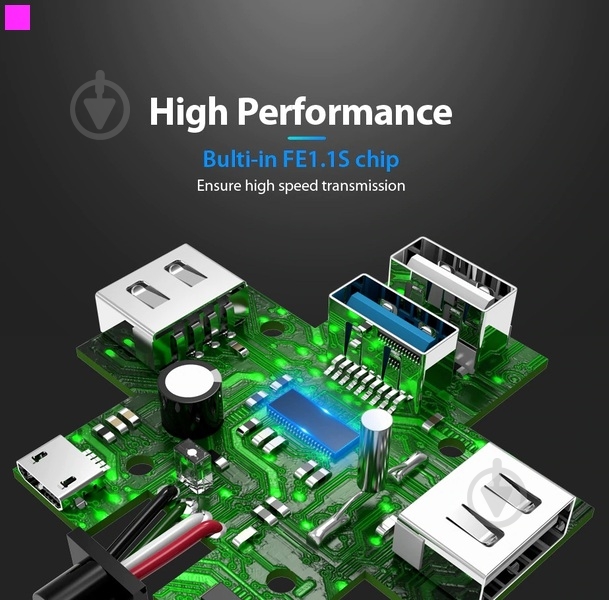 Концентратор Vention 4-Port USB 3.0 0.5 м (CHBBD) - фото 8