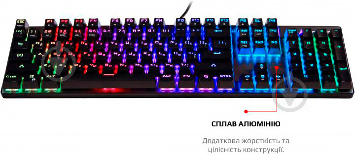 Клавіатура Motospeed CK104 Outemu Red RGB (mtck104cmr) silver - фото 6