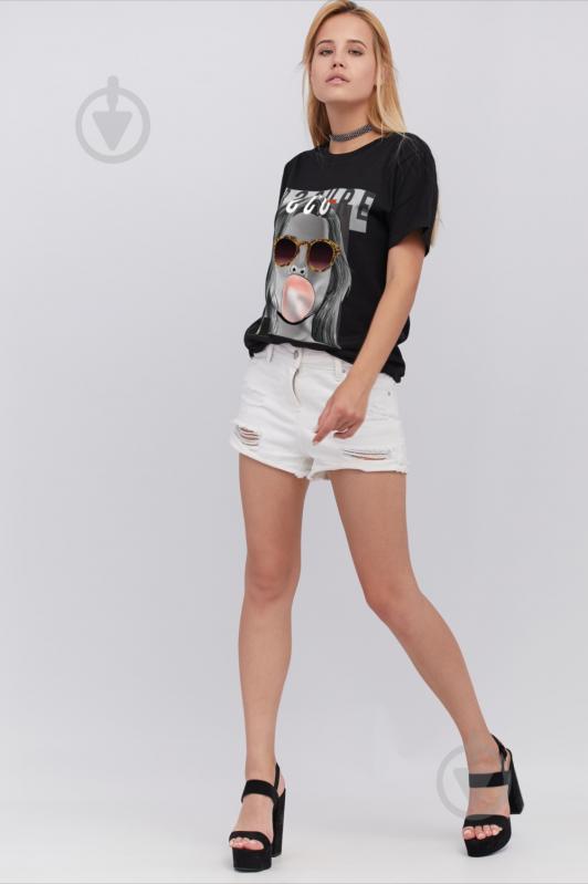 Футболка YAPPI Oversize WB3036 р.S черный - фото 2