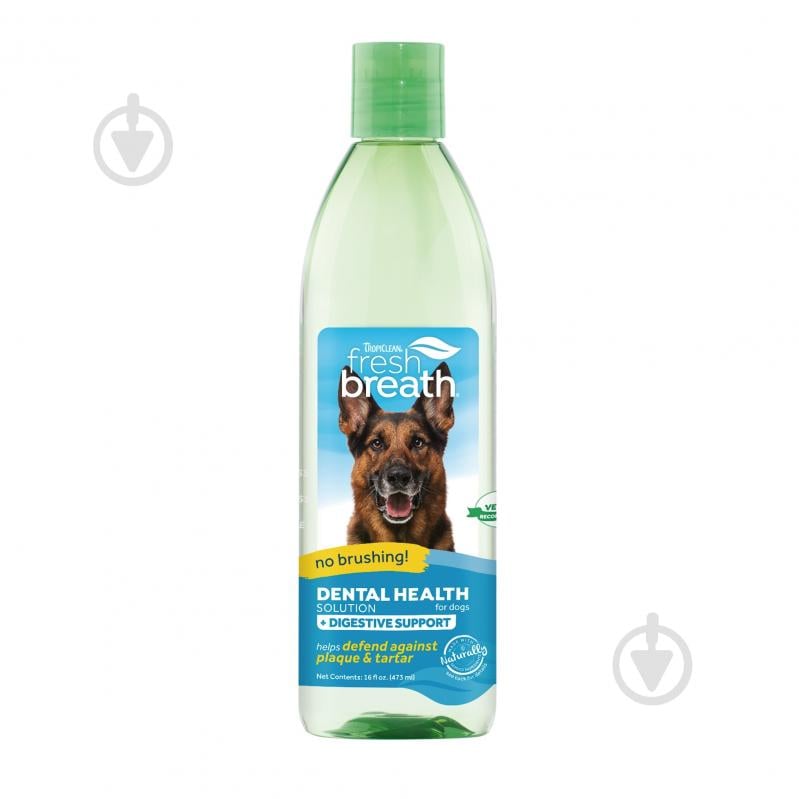 Вода полезная для собак TropiClean "Свежее дыхание" поддержка пищеварительной системы с пробиотиком 473 мл - фото 1 Вода полезная для собак TropiClean "Свежее дыхание" поддержка пищеварительной системы с пробиотиком 473 мл - фото 1