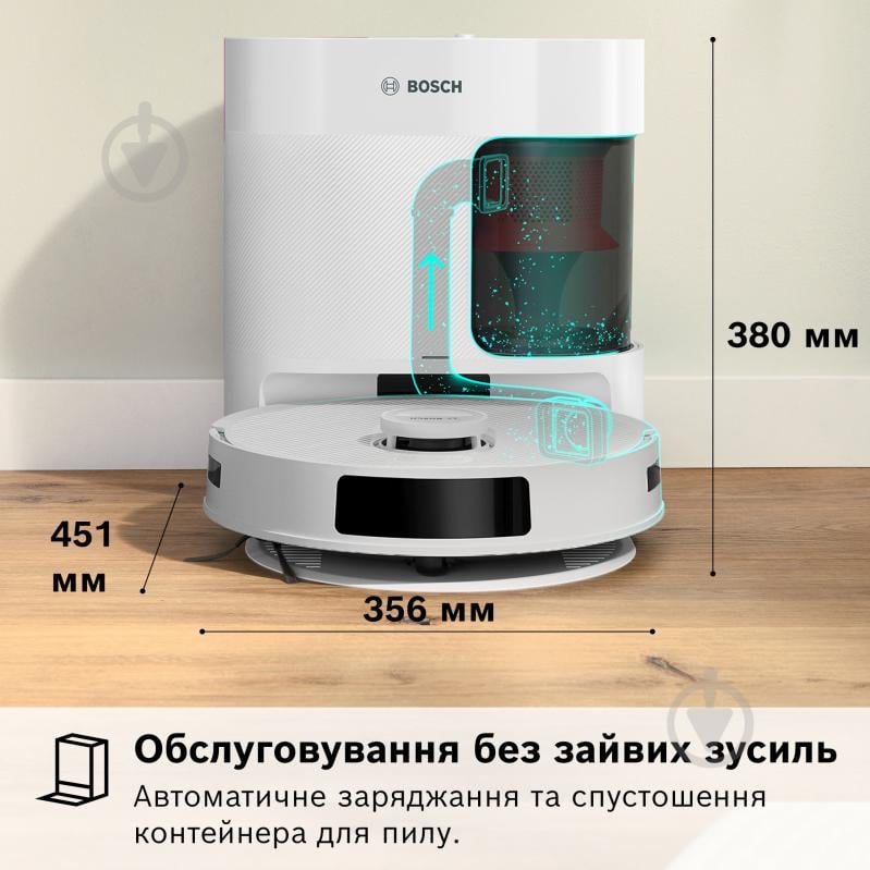 Робот-пилосос мийний Bosch Spotless+ BCRD1W white - фото 10 Робот-пилосос мийний Bosch Spotless+ BCRD1W white - фото 10