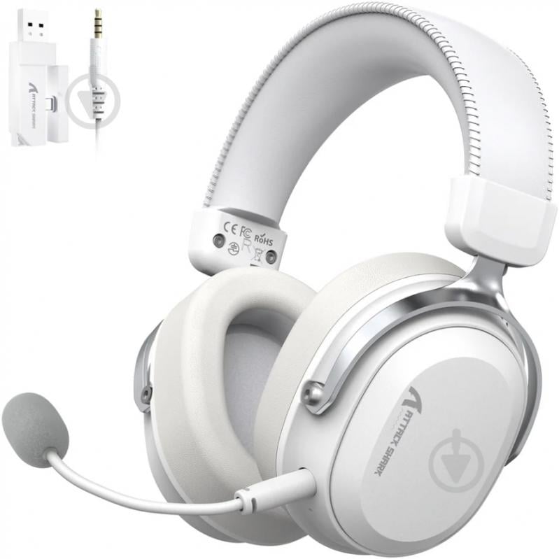Гарнитура игровая attack shark L30PRO Wireless white (L30PROW_AS) - фото 2