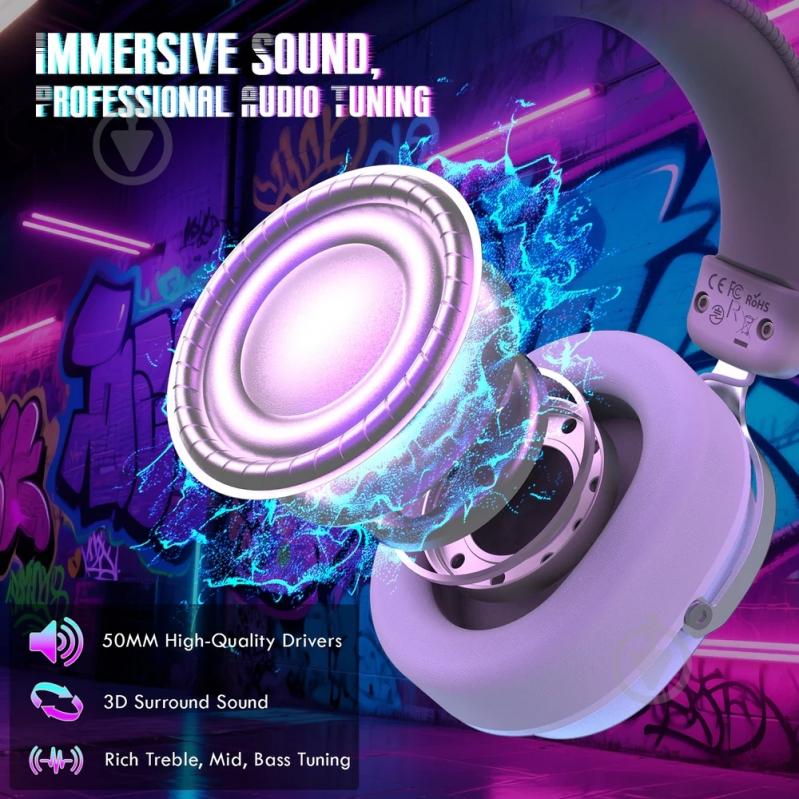 Гарнитура игровая attack shark L30PRO Wireless white (L30PROW_AS) - фото 5