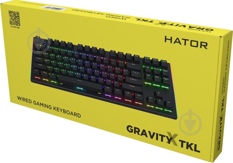 Клавіатура Hator Gravity X TKL Orange (HTK550UA) black - фото 8