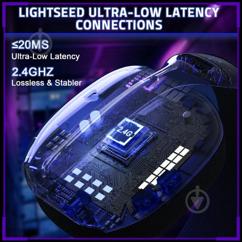 Гарнитура игровая attack shark L80PRO Wireless black (L80PROB_AS) - фото 5