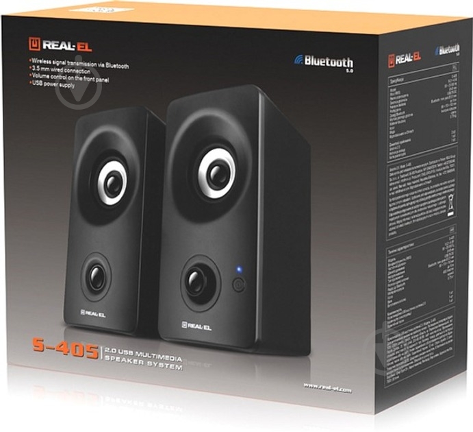 Акустична система Real-el S-405 2.0 black (EL121100016) - фото 9