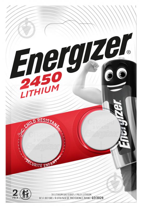 Батарейка Energizer Lithium CR2450 2 шт. (E300830703) - фото 1