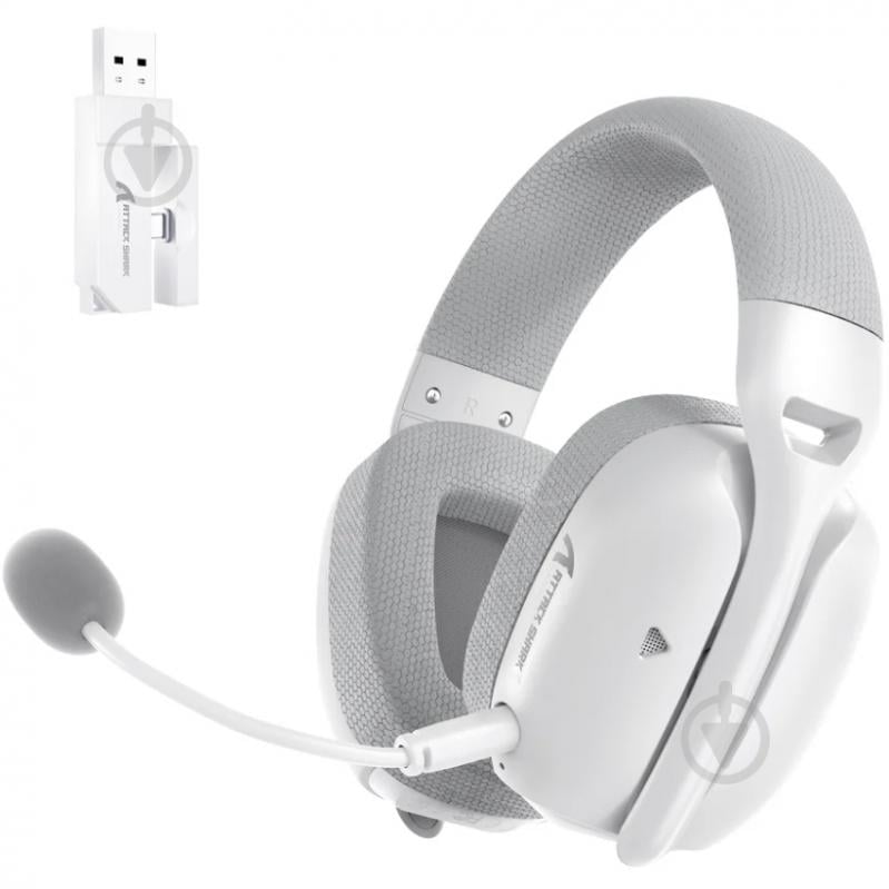 Гарнитура игровая attack shark L80PRO Wireless white (L80PROW_AS) - фото 2