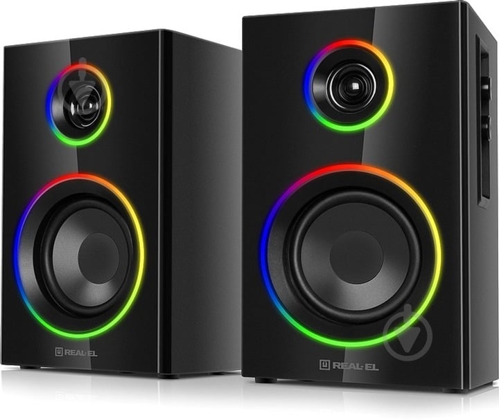Акустическая система Real-el S-410 2.0 black (EL121200016) - фото 1
