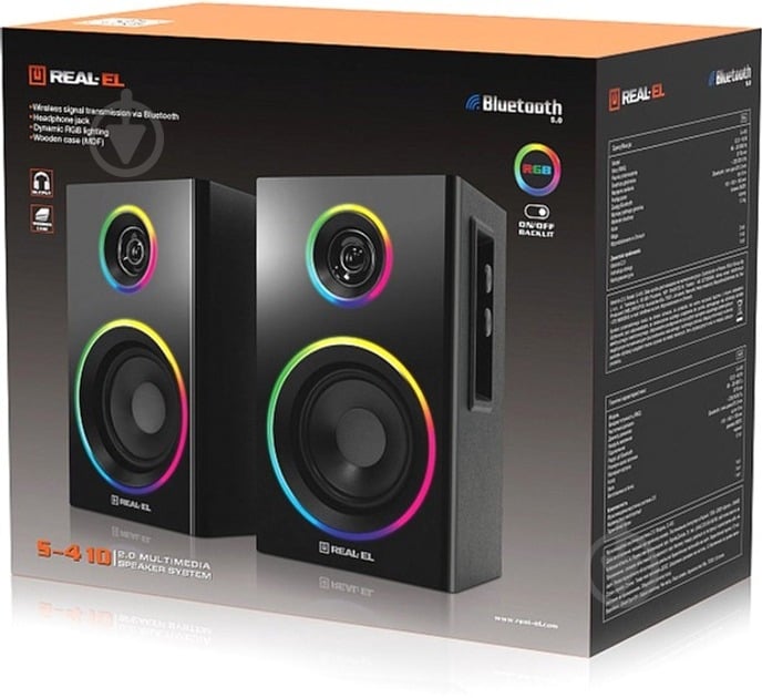 Акустическая система Real-el S-410 2.0 black (EL121200016) - фото 10