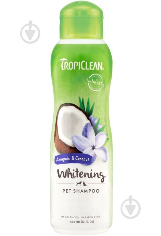 Шампунь TropiClean "Имбирь и кокос", для белой шерсти, для собак и кошек, 355 мл - фото 1