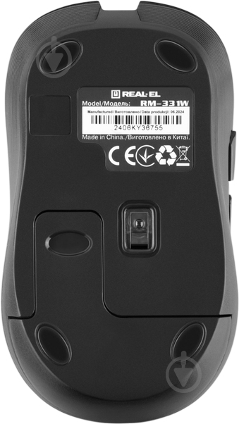 Мышка беспроводная Real-el RM-331W black (EL123200044) - фото 11