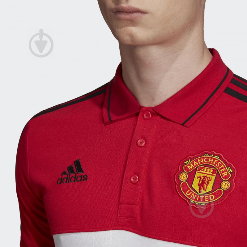 Поло Adidas MUFC POLO DX9068 р.XL червоний - фото 8