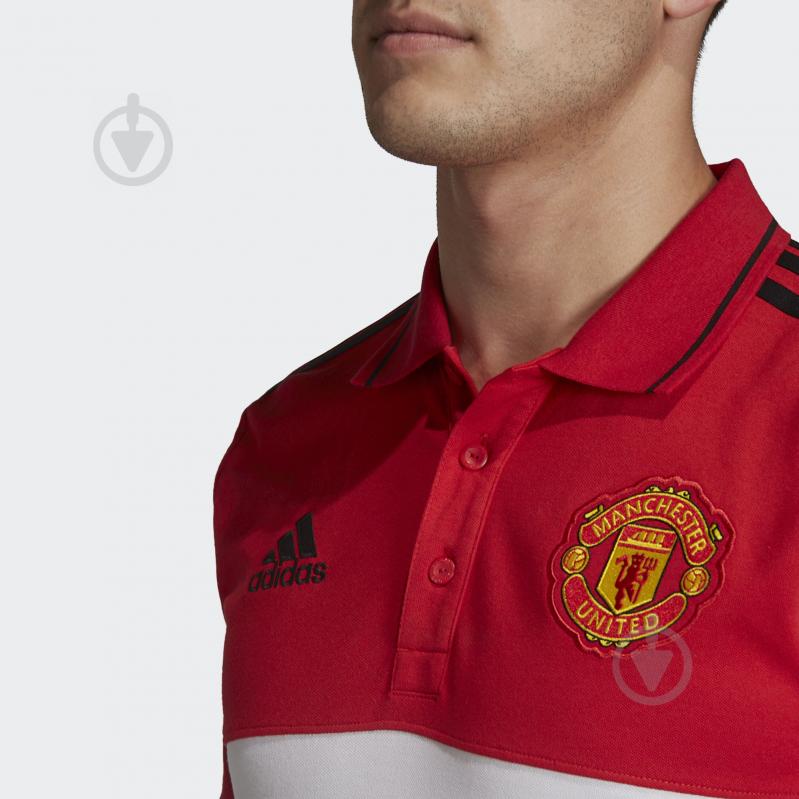 Поло Adidas MUFC POLO DX9068 р.XL червоний - фото 5