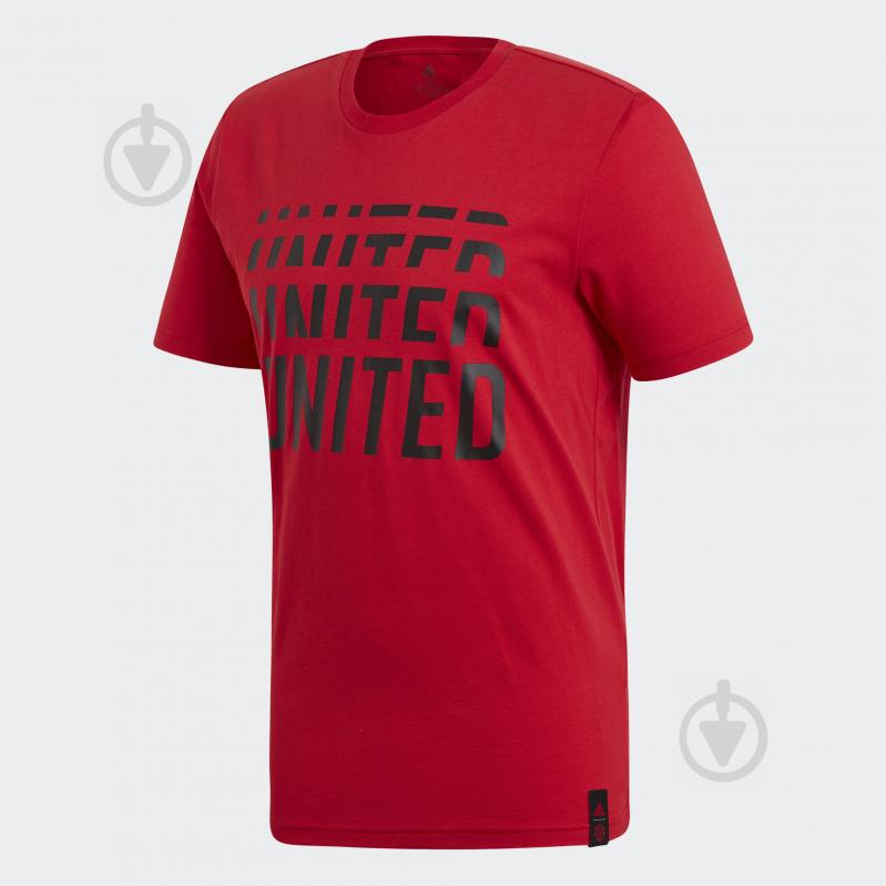 Футболка Adidas MUFC DNA GR TEE DX9085 р.XL красный - фото 1