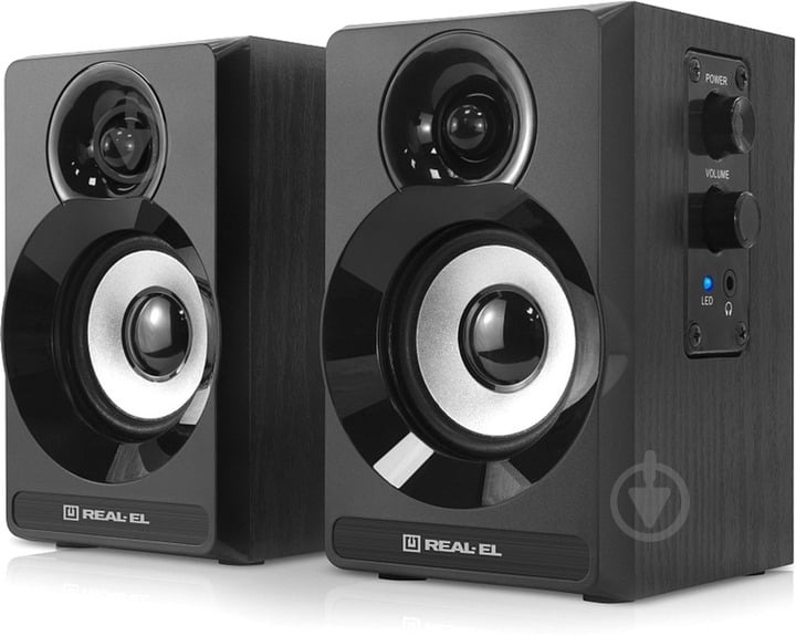 Акустическая система Real-el S-217 2.0 black (EL121200013) - фото 4