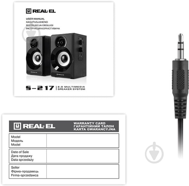 Акустическая система Real-el S-217 2.0 black (EL121200013) - фото 9