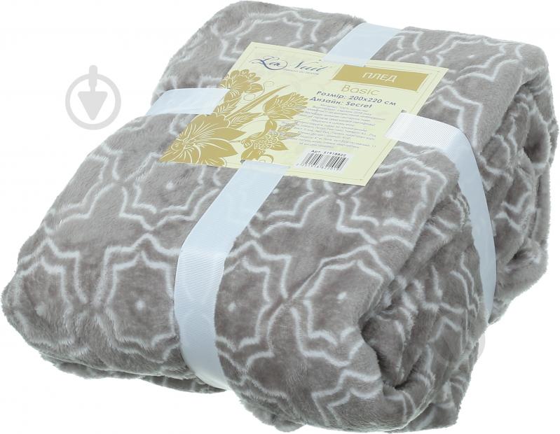Плед Secret 200x220 см серый с рисунком La Nuit - фото 3