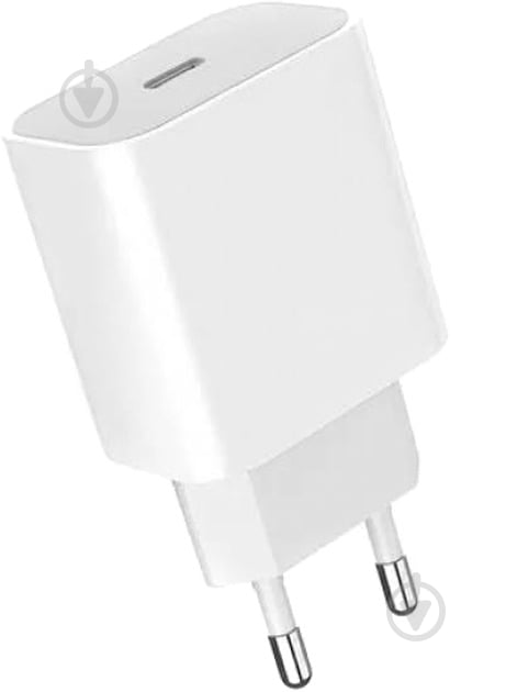 Мережевий зарядний пристрій Denmen DC06 USB Type-С PD 20W White (6973224872002) - фото 1