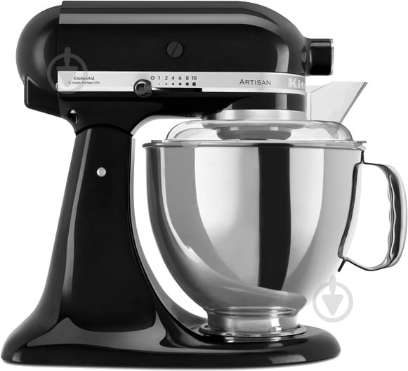 Миксер планетарный KitchenAid 5KSM175PSEOB Artisan 4,8 л черный - фото 1