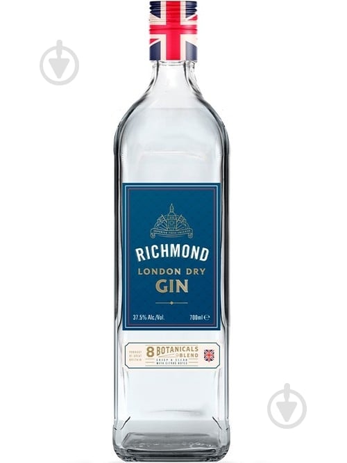 Джин Richmond London Dry Gin 37,5% 0,7 л - фото 1