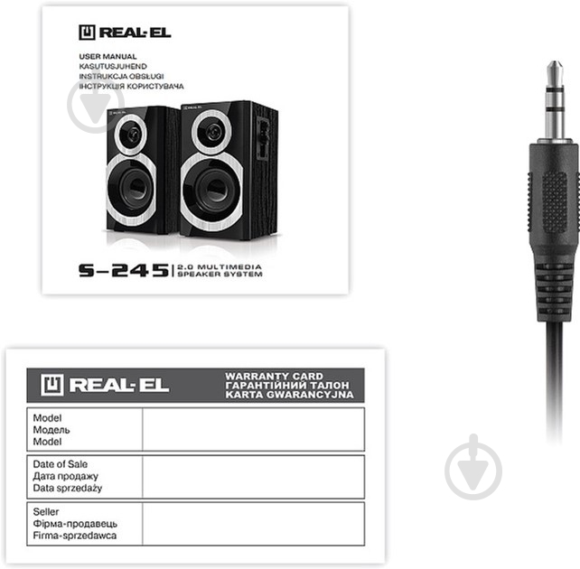 Акустическая система Real-el S-245 2.0 black (EL121200015) - фото 9