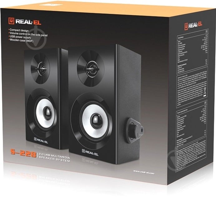 Акустична система Real-el S-228 2.0 black (EL121200014) - фото 10