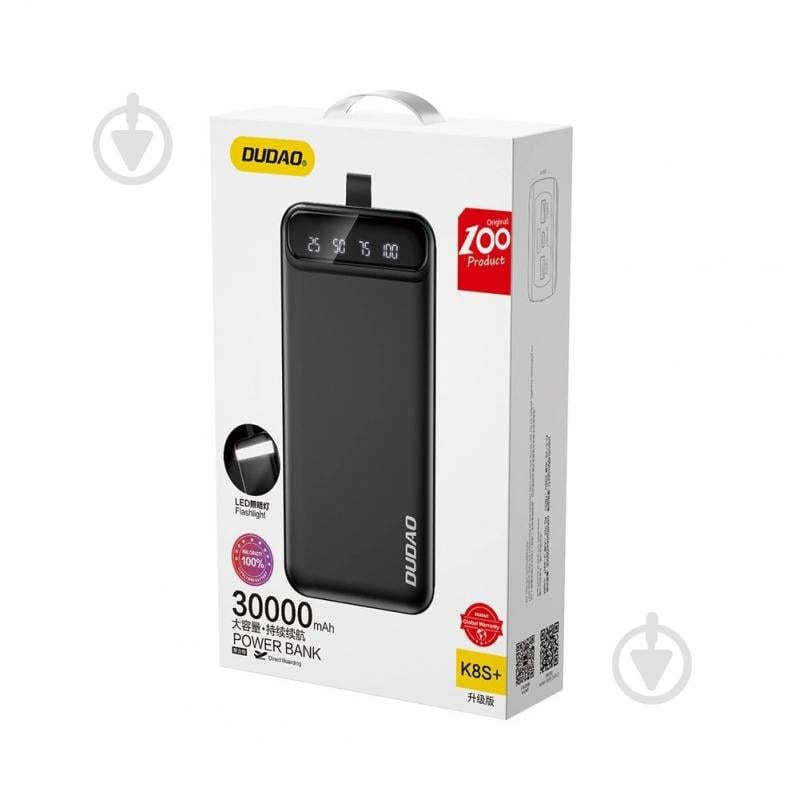 Повербанк DUDAO 30000 mAh black (6973687240769) K8S+ 10W Black - фото 6