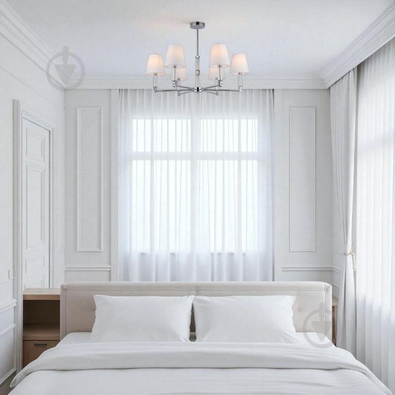 Люстра WunderLicht Finca 40 Вт E14 хром/білий OM1822-46 - фото 2 Люстра WunderLicht Finca 40 Вт E14 хром/білий OM1822-46 - фото 2