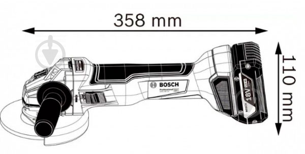 Болгарка (угловая шлифмашина) Bosch Professional GWS 18V-10 06019J4004 - фото 4